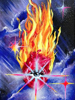 All Seeing Heart, original painting